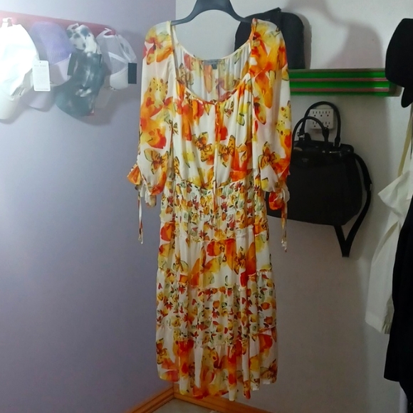 🆕️FIGUEROA 💐 FLOWERS Dress  Sz 3X - Picture 1 of 8